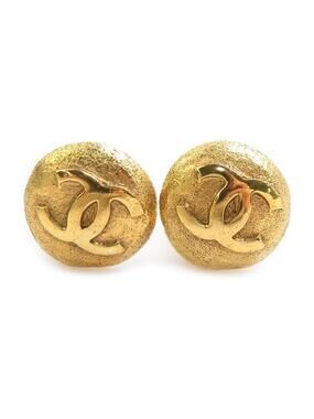 Chanel Cc Logo Clip-On Earrings Gold- #343207C54B